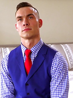Three Piece Suit Travis Youth Jerks Off by Gayhoopla by Gayhoopla image #13