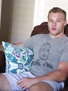 Buff Blonde Kyle Holmes Fucks The Couch in Cum Solo by Gayhoopla by Gayhoopla image #13