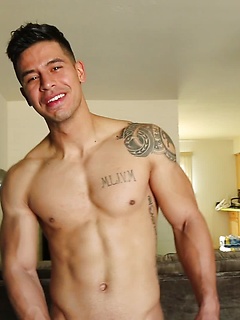 Buff Bodybuilder Mario Cortez Jerks His Uncut COCK by Gayhoopla by Gayhoopla image #19