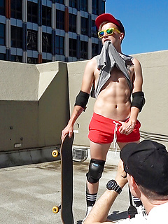Aussie boy Bailey James getting naked on the roof by Bentley Race by Bentley Race image #14