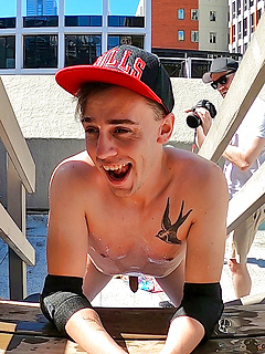 Aussie boy Bailey James getting naked on the roof by Bentley Race by Bentley Race image #20