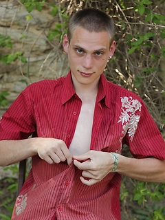 Cute twink Franky busts a big nut outdoors. by BF Collection by BF Collection image #2