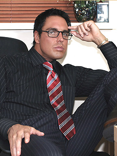 The feel of Marcello's long sheer socks and suit turns him on so much that he fucks a fleshlight by With Marcello by With Marcello image #1
