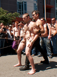 Cody Allen - Naked, Tied up, Zippered, Humiliated in Public