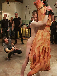 Big stud gets his ass pulverized in the slaughterhouse by Bound in Public by Bound in Public image #1