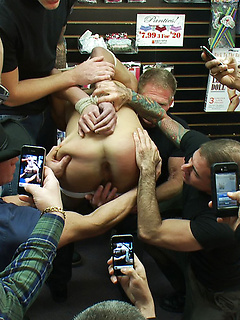 Latin gets double penetrated at Folsom Gulch porn store. by Bound in Public by Bound in Public image #4