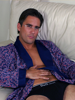 Sexy early morning masturbation with a gay stud wearing glasses by With Marcello by With Marcello image #3