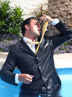 After a hard day at the office, Marcello couldn't wait to have a dip in the pool and have a great wank by With Marcello by With Marcello image #5