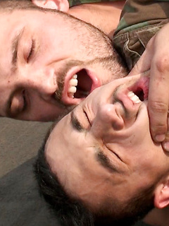 Dude gets tied up & spanked & fucked by Gay WarGames by Gay WarGames image #15