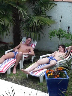 Playing around the pool