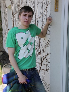 Gorgeous twink Andreas busts hit nut outdoors. by BF Collection by BF Collection image #2