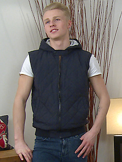 Straight Young Blond Pup Ben Cant Believe a Man is Making his Long Uncut Cock so Hard & Messy! by English Lads by English Lads image #1