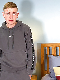 Straight Young Footballer Wanks his Thick Cock & Squirts a Huge Load of Cum over his Shoulder! by English Lads by English Lads image #1