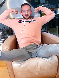 Young, Straight & Lean Lad Wanks his Huge Uncut Cock & Shoots a Big Load of Cum all over the Place! by English Lads by English Lads image #1