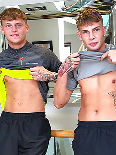 Straight Best Mates Wank Each Other's Uncut Cocks for the 1st Time & Both Cocks are Rock Hard & Cum! by English Lads by English Lads image #4