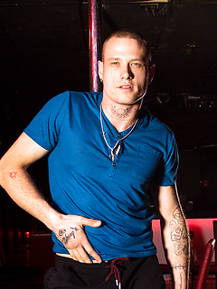 Sexy tattooed pole dancer Gael gets paid to masturbate in front of a rich man by Reality Dudes by Reality Dudes image #3
