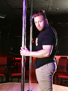 Mam dances in a night club around a pole and shows off his big dick by Reality Dudes by Reality Dudes image #3
