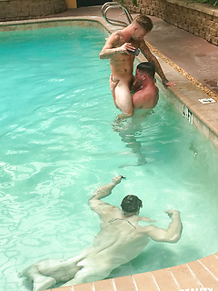 Hunky Allen Lucas and Brian Micheals swim naked in the pool and fuck hard by Reality Dudes by Reality Dudes image #3