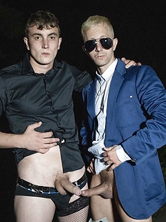 Gay perverts Tom Bacan and Jakob De Lung having anal sex in public by Bromo by Bromo image #11