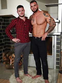 Muscular gay Jerome enjoys hardcore anal sex with hairy bear John D by Bromo by Bromo image #1