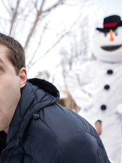 Gay snowman Bo Sinn fucking twink Benjamin Blue in the ass from behind by Bromo by Bromo image #10