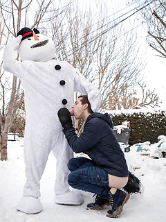 Gay snowman Bo Sinn fucking twink Benjamin Blue in the ass from behind by Bromo by Bromo image #11