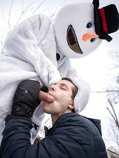 Gay snowman Bo Sinn fucking twink Benjamin Blue in the ass from behind by Bromo by Bromo image #12