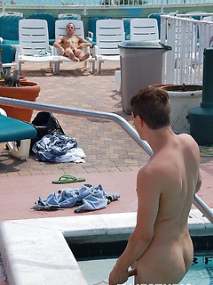 Gay hotties Jaeden James & Roberto Santiago suck & fuck each other poolside by Jalif Studio by Jalif Studio image #2