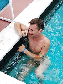 Sexy gay boyfriends Skyler Lee & Glacias Ice bang in the public pool by Jalif Studio by Jalif Studio image #2