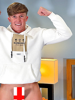 Straight Muscular Teen gets Wanked & Spanked & his Hairy Hole Rubbed & Cums Hard!