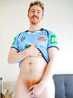 Aussie Tomas Kyle strips out of his footy gear by Bentley Race by Bentley Race image #7