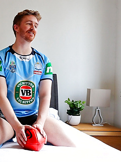 Aussie Tomas Kyle strips out of his footy gear by Bentley Race by Bentley Race image #11