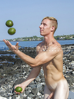 Fat 8" Dick Surfer Sandy: Muscle Jock Juggler, Surfs Naked, Opens Hole, Pees, Edges, Explodes In Hawaii! by Island Studs by Island Studs image #6