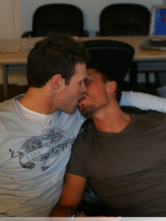 Gay roommates Fox & Alex kissing, wanking & giving each other a hot blowjob by Nextdoor Buddies by Nextdoor Buddies image #2