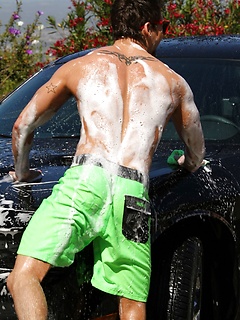 Muscular gay hunks have wild groupsex with well-endowed carwash boys by Nextdoor Buddies by Nextdoor Buddies image #6