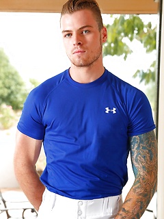 Tattooed gay model Zane Porter gets analized on the dining table by Mark Long by Nextdoor Buddies by Nextdoor Buddies image #2