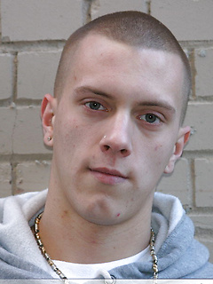 Shaved-headed stud Nick shows his inked body while masturbating on the bed by Nextdoor Buddies by Nextdoor Buddies image #5
