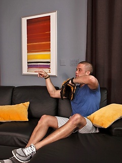 Tall gay brunette Vinny Castillo receives a great BJ from hairy Caleb Colton by Nextdoor Buddies by Nextdoor Buddies image #1