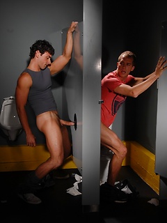 Hot gays Jeremy Bilding & Brandon Lewis fuck each other's through a gloryhole by Nextdoor Buddies by Nextdoor Buddies image #8