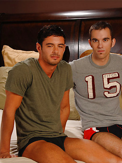 Horny gays with big dicks stuff each other's mouth and asshole on a bed by Nextdoor Buddies by Nextdoor Buddies image #1