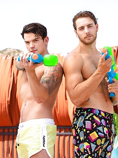 Gay boys Carter Woods & Dakota Payne lose their water guns & fuck poolside by Nextdoor Buddies by Nextdoor Buddies image #7