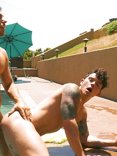 Gay boys Carter Woods & Dakota Payne lose their water guns & fuck poolside by Nextdoor Buddies by Nextdoor Buddies image #14