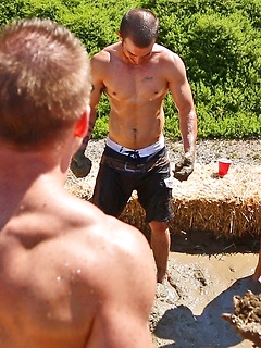 Amateur gay hunks jerk off and have anal sex in a wild outdoor orgy by Nextdoor Buddies by Nextdoor Buddies image #9