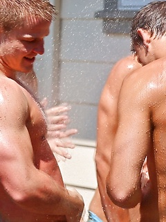 Amateur gay hunks jerk off and have anal sex in a wild outdoor orgy by Nextdoor Buddies by Nextdoor Buddies image #12