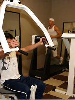 Handsome boys strip and blow each other's strong dicks at the gym by Nextdoor Buddies by Nextdoor Buddies image #16
