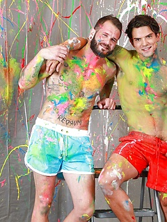 Gay artists Johnny Hill & Dakota Payne get covered in paint & have anal sex by Nextdoor Buddies by Nextdoor Buddies image #10