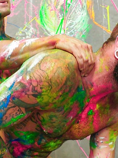 Gay artists Johnny Hill & Dakota Payne get covered in paint & have anal sex by Nextdoor Buddies by Nextdoor Buddies image #20