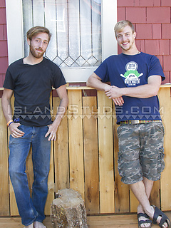 Lumberjacks Cum: Big 8" Dick Chuck & Donkey Ball Chris Return! Real Besties Jerk Cocks Together and Explode Only Here! by Island Studs by Island Studs image #2