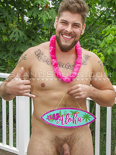 Tall 6'3" Bearded Vega Hernandez: Native American Pees x3, Gaping Hole x3 & Funny Accidental Cum Shot! by Island Studs by Island Studs image #8