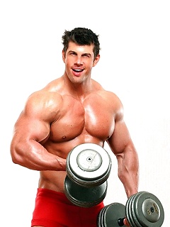 Buzz West shows his muscular body